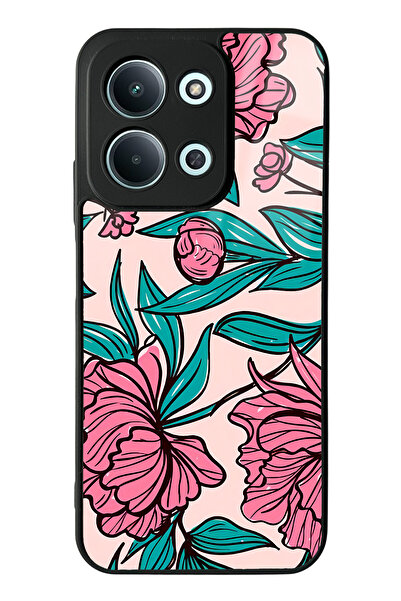 Spoyi Xiaomi Redmi 15C 4g Glossy Phone Case with Fuchsia Floral Design