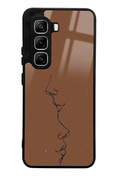 Spoyi Infinix Hot 50 Pro Coffee Silhouette Design Glossy Phone Case Compatible