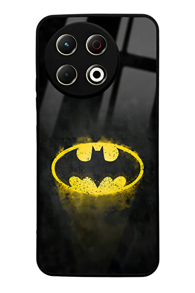 Spoyi Tecno Spark 30 Pro uyumlu  Yellow Batman Tasarımlı Glossy Telefon Kılıfı