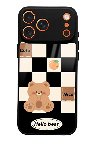 Spoyi iPhone 17 Pro Max Hello Bear Design Glossy Phone Case Compatible