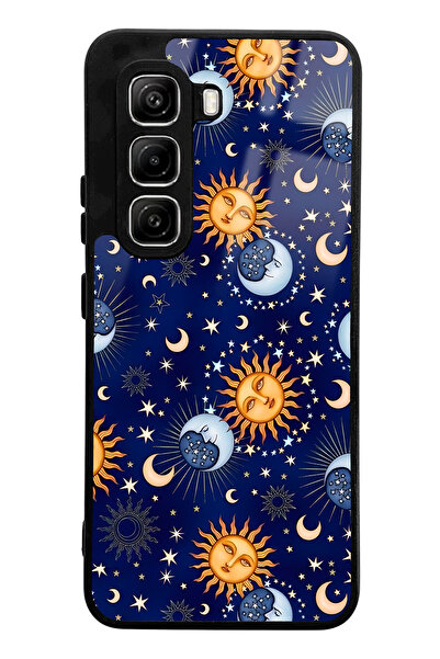 Spoyi Infinix Hot 50 Pro Moon Sun Glossy Phone Case with Pajama Design