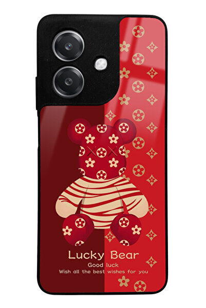 Spoyi Oppo A3 Red Lucky Bear Design Glossy Phone Case