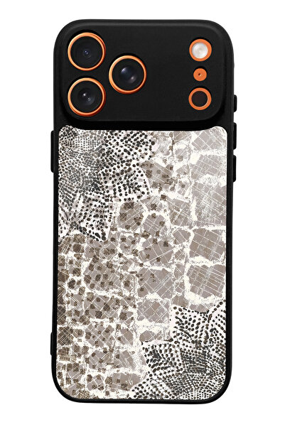 Spoyi iPhone 17 Pro Max uyumlu Taşlı Yaprak Tasarımlı Glossy Telefon Kılıfı