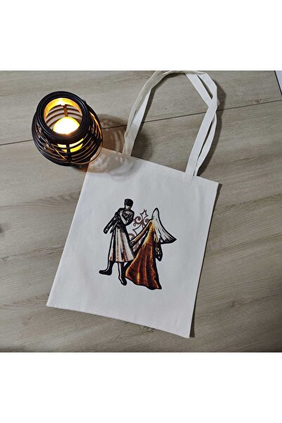 Butik Adige Men's and Women's Figure Printed Cloth Bag Women's Shoulder Bag