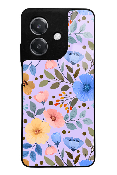 Spoyi Oppo A3 Compatible Glossy Phone Case with Flower Garden Design