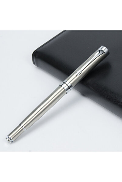 Choice قلم حبر جاف معدني أسود من قطعة واحدة