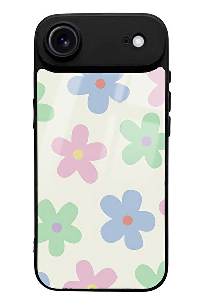 Spoyi iPhone 17 Air Nude Flower Design Glossy Phone Case