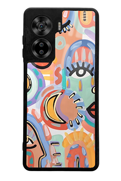 Spoyi Casper Via X40 Watercolor Retro Eye Design Glossy Phone Case Compatible