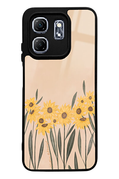 Spoyi Infinix Hot 50I Compatible Watercolor Sunflower Design Glossy Phone Case