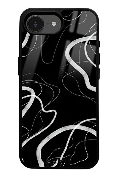 Spoyi iPhone 16E Compatible Wave Design Glossy Phone Case