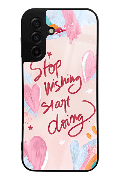 Spoyi A17 Compatible Pink Motto Design Glossy Phone Case