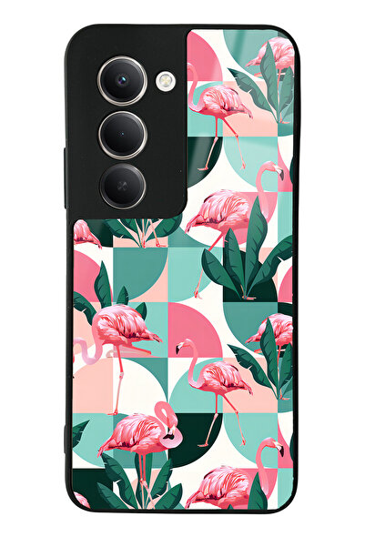 Spoyi Xiaomi Redmi 15 Retro Flamingo Wallpaper Design Glossy Phone Case