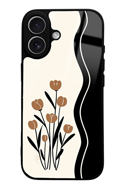 Spoyi iPhone 17 Glossy Phone Case with Floral Motif Design
