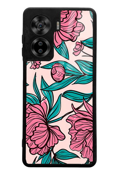 Spoyi Casper Via X40 Glossy Phone Case with Fuchsia Floral Design