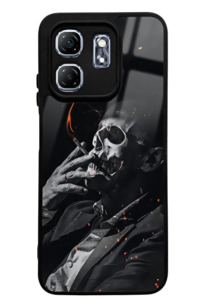 Spoyi Infinix Hot 50I Smoke Skull Design Glossy Phone Compatible Case