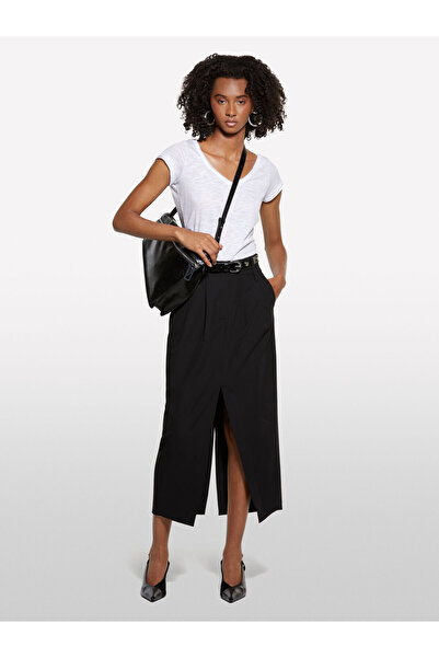 Sisley Women's Viscose Blended Pleated Stretch Skirt 325A4Kvxl002W-Sis100