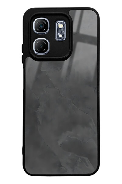 Spoyi Infinix Hot 50I Compatible Gray Marble Design Glossy Phone Case
