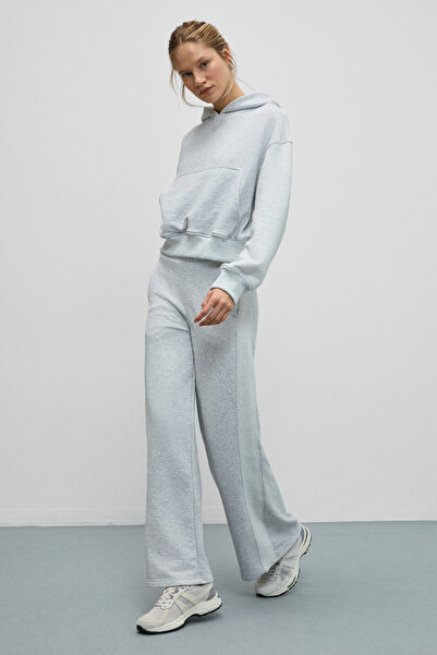 GRIMELANGE Tansy Women's Sleeves Are Made from the Reverse of the Fabric Hooded Relaxed Fit Grimelange Sweatshirt