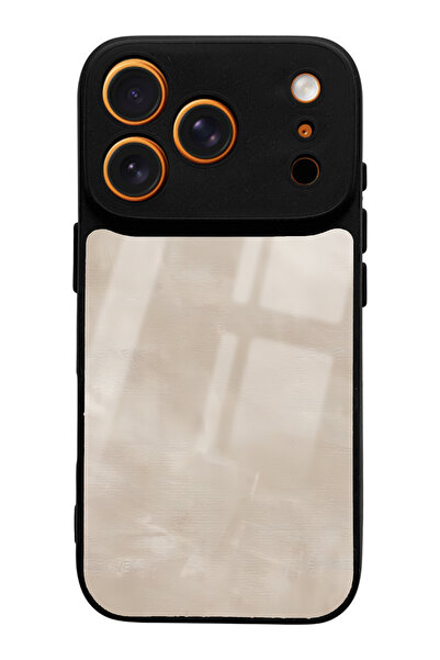 Spoyi iPhone 17 Pro Milk Coffee Marble Design Glossy Phone Case Compatible