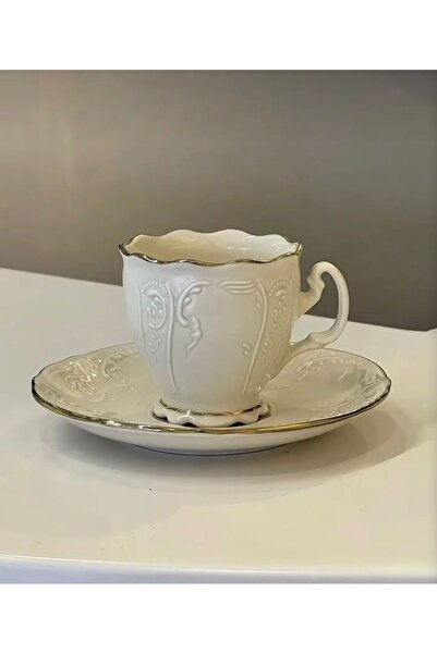 İpek Porselen Amara Zarif 6 Kişilik Kahve Fincan Takımı 80 ML