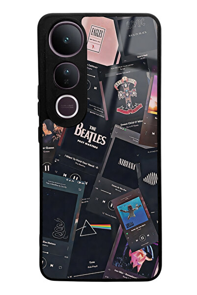 Spoyi Vivo V50 Lite Compatible Retro Music Design Glossy Phone Case