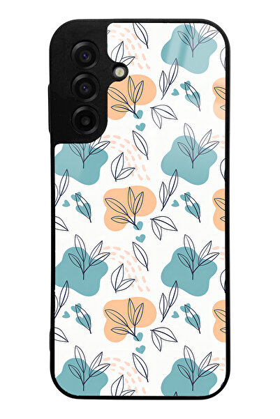 Spoyi A17 Compatible Glossy Phone Case with Leaves Design