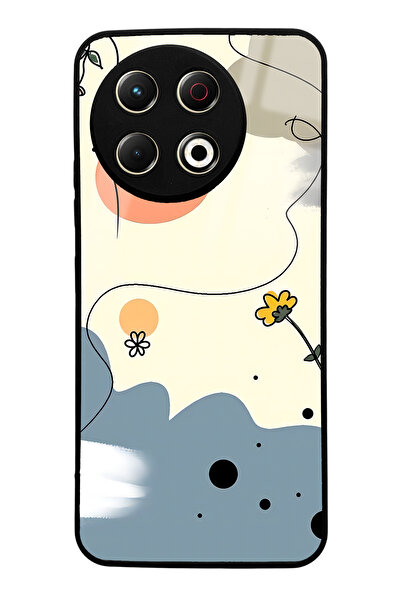 Spoyi Tecno Spark 30 Pro Compatible Nude Daisy Design Glossy Phone Case