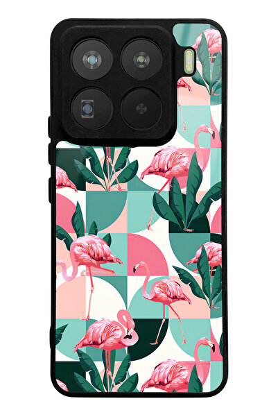 Spoyi Xiaomi Mi 15 Pro Retro Flamingo Wallpaper Design Glossy Phone Case
