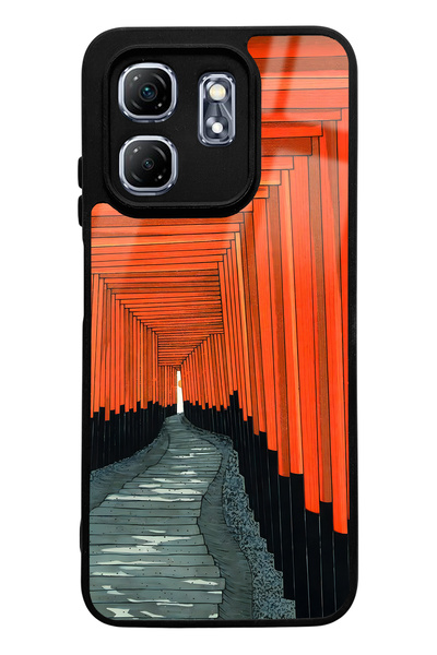 Spoyi Infinix Hot 50I Compatible Glossy Phone Case with Pastel Windows Design