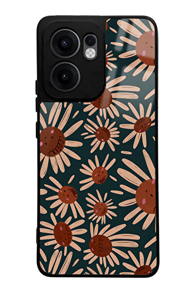 Spoyi Oppo Reno 13F Retro Daisy Design Glossy Phone Case