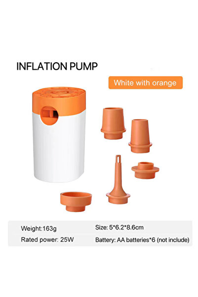 Choice مضخة هواء لاسلكية صغيرة 2 في 1 تعمل بالبطارية الجافة باللون الأبيض مع ...