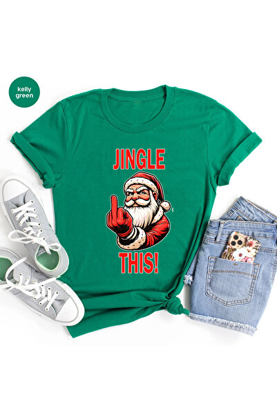 MAGORS TRIOC DE BUMBAC CU MÂNĂ SCURTĂ, CU FORMĂ REGULARĂ, CU TEMĂ DE ANUL NOU...