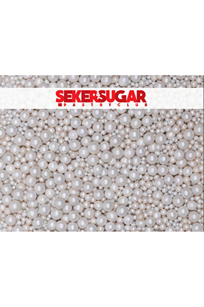 MELT PASTRY&KITCHEN Şeker&Sugar Boncuk Şeker İnci Pasta Süsleme Şekeri 100 gr.