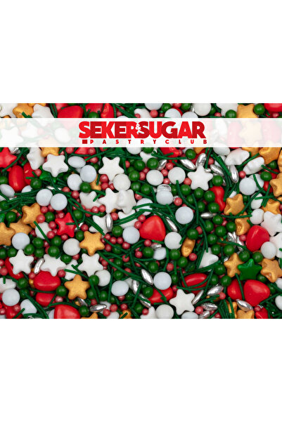 MELT PASTRY&KITCHEN ŞEKER&SUGAR Pasta Süsleme Şekeri Yılbaşı Temalı Pasta Süsü Sprinkles 45 gr.