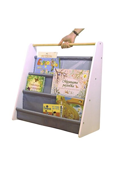 GINGER HOME Nursery White organizer made of MDF and pine wood for children's books and magazines/toys/m