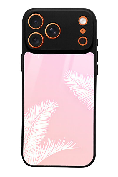 Spoyi White Palm Design Glossy Phone Case Compatible with iPhone 17 Pro Max