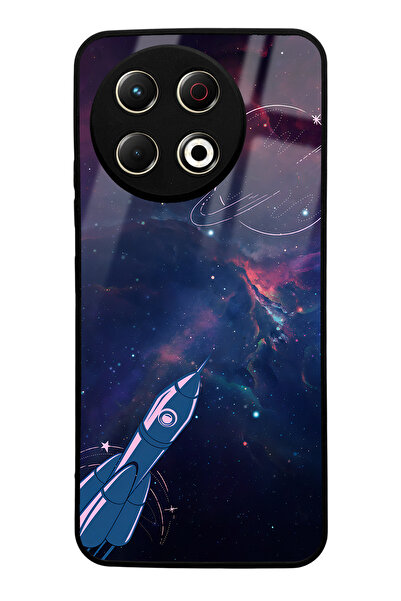 Spoyi Tecno Spark 30 Pro Compatible Space Rocket Design Glossy Phone Case