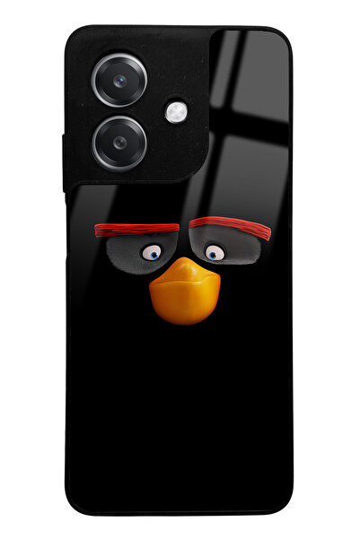 Spoyi حافظة هاتف لامعة بتصميم Angry Birds باللون الأسود من Oppo A3