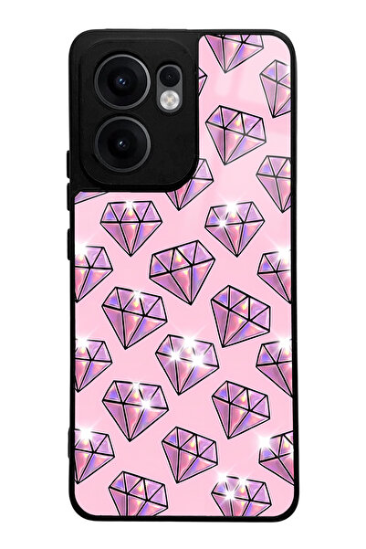 Spoyi Oppo Reno 13F Compatible Diamond Design Glossy Phone Case