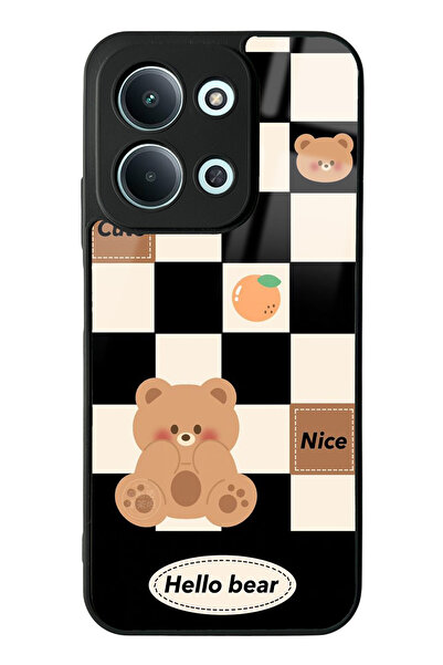 Spoyi Xiaomi Redmi 15C Compatible 4g Hello Bear Design Glossy Phone Case