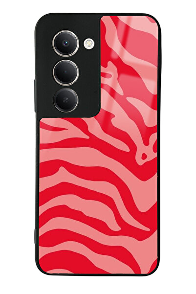 Spoyi جراب هاتف Xiaomi Redmi 15 بتصميم الحمار الوحشي الأحمر اللامع متوافق