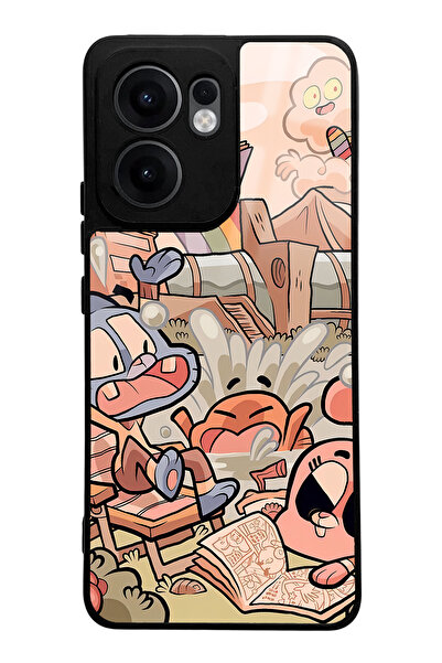 Spoyi Oppo Reno 13F Gumball Design Glossy Phone Case