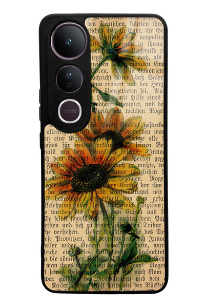 Spoyi Vivo V50 Lite Compatible Sunflower Design Glossy Phone Case