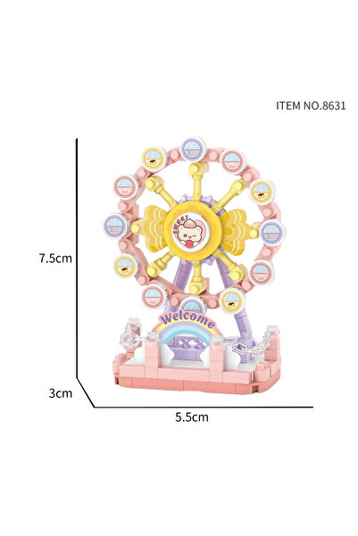 ATABY Loz Moving Amusement Park Series Micro Blocks - Ferris Wheel 140 Pieces Ages 10+ - Amusement Park Model
