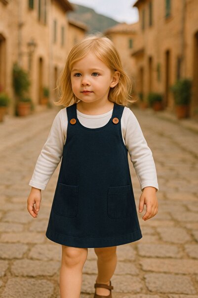 Montisu 100% bumbac Rochie pentru fetiță, set de 2, 100% bumbac, țesătură gabardină