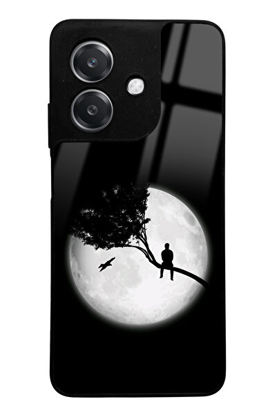Spoyi Oppo A3 Compatible Look at the Moon Design Glossy Phone Case