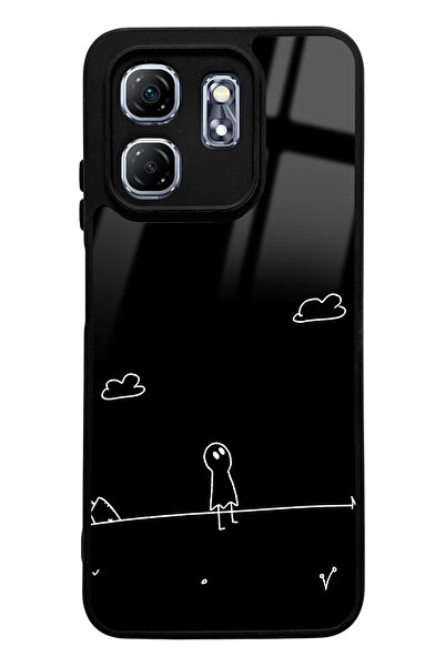 Spoyi Infinix Hot 50I Compatible Doodle Casper Design Glossy Phone Case