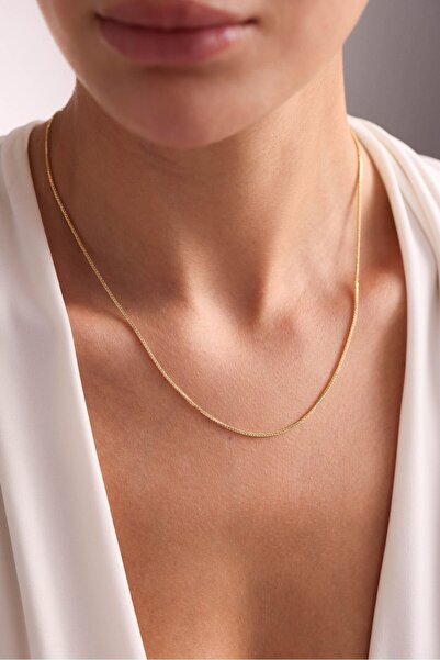 Giza Jewelry 14 Ayar Altın Palmiye Zincir Kolye