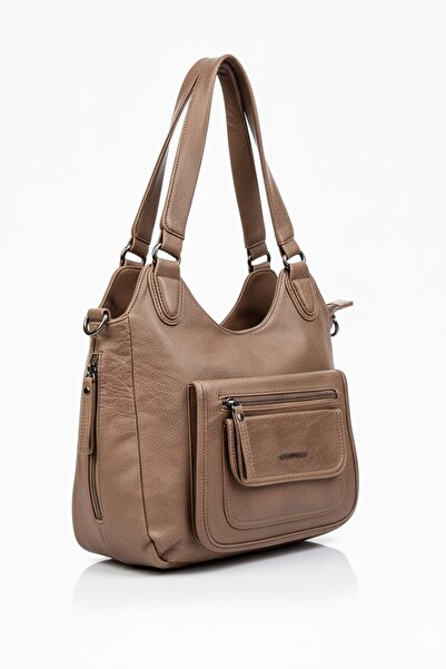 Just Polo Antique Soft Leather Multi-Compartment Large Volume Adjustable Strap Women's Shoulder Crossbody Bag