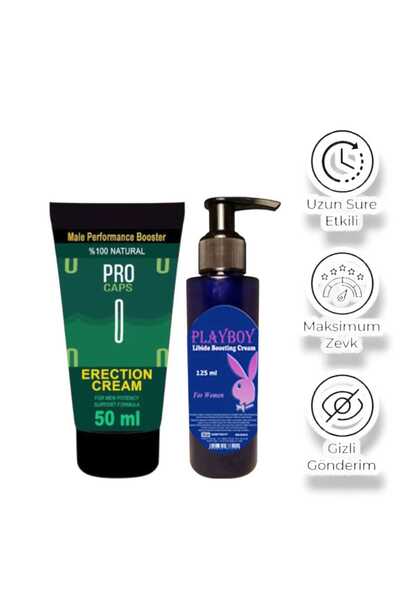 MEDİCREAM Pro Caps Erkekler İçin Etkili Penis Bakım Kremi 50 ml + Playboy Bay...